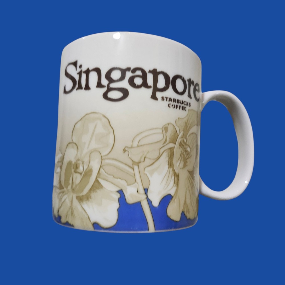 Starbucks Singapore Mug 2012 Global Icons Collector's‎ Series Blue Orchid 16 oz